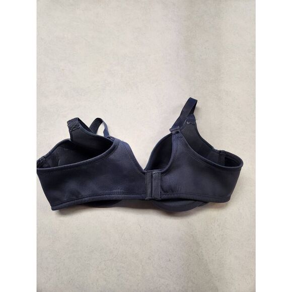 Vanity Fair Beauty Back Lace Full Figure Underwire Smoothing Bra Size 40C Navy 7 - Picture 2 of 3